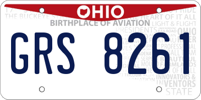 OH license plate GRS8261