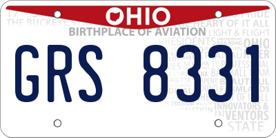 OH license plate GRS8331