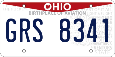 OH license plate GRS8341