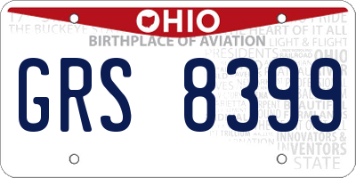 OH license plate GRS8399