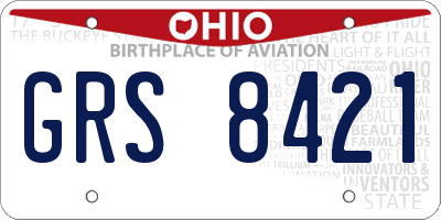 OH license plate GRS8421