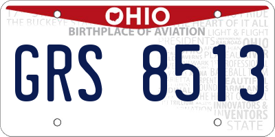 OH license plate GRS8513