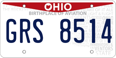 OH license plate GRS8514
