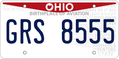 OH license plate GRS8555