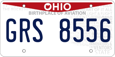 OH license plate GRS8556