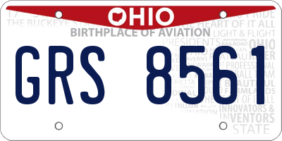 OH license plate GRS8561