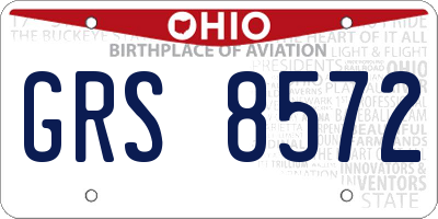 OH license plate GRS8572