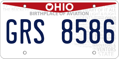 OH license plate GRS8586
