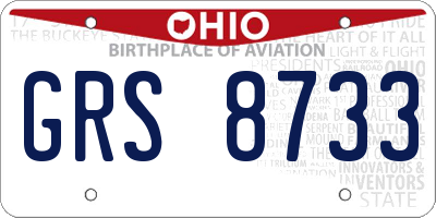 OH license plate GRS8733