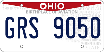 OH license plate GRS9050