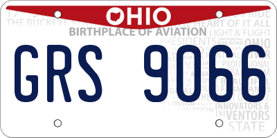 OH license plate GRS9066