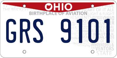 OH license plate GRS9101