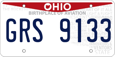 OH license plate GRS9133