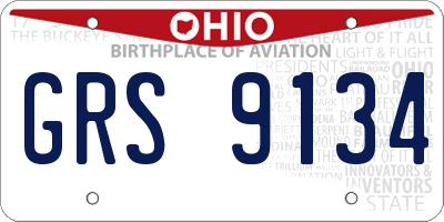 OH license plate GRS9134