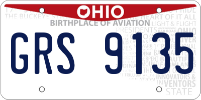OH license plate GRS9135