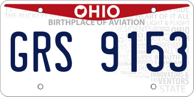 OH license plate GRS9153