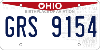 OH license plate GRS9154