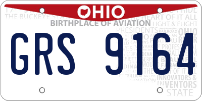 OH license plate GRS9164
