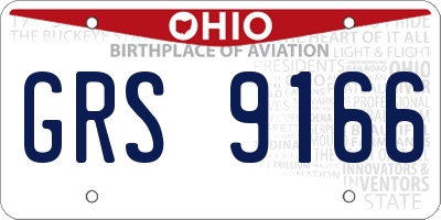 OH license plate GRS9166