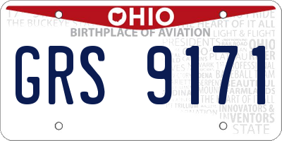 OH license plate GRS9171