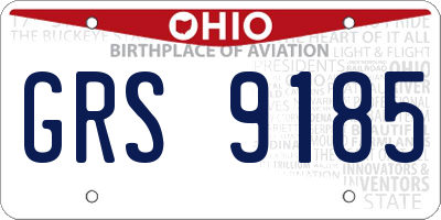 OH license plate GRS9185