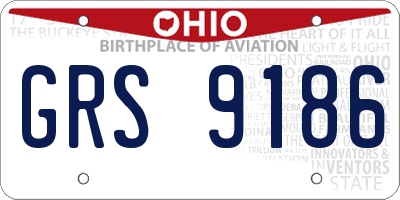 OH license plate GRS9186