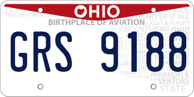 OH license plate GRS9188