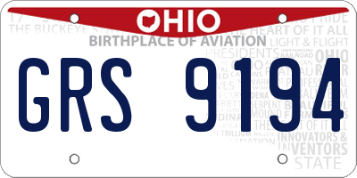 OH license plate GRS9194