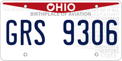 OH license plate GRS9306