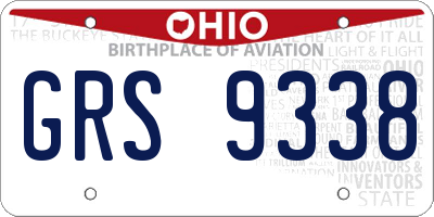 OH license plate GRS9338
