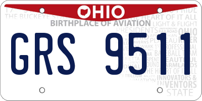 OH license plate GRS9511