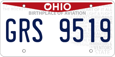 OH license plate GRS9519