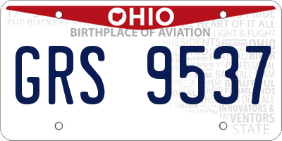 OH license plate GRS9537