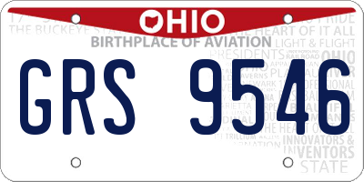 OH license plate GRS9546