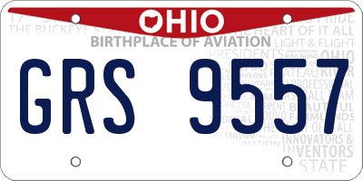 OH license plate GRS9557
