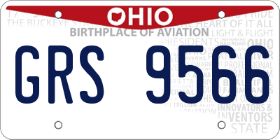 OH license plate GRS9566