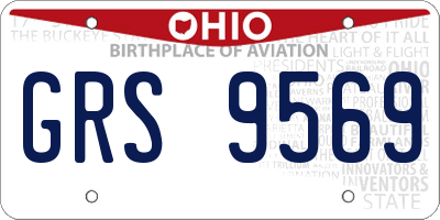 OH license plate GRS9569