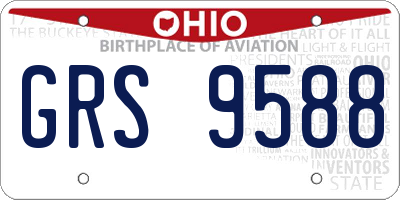 OH license plate GRS9588
