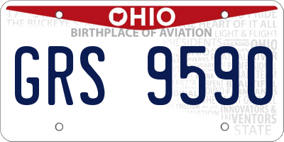 OH license plate GRS9590