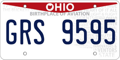 OH license plate GRS9595