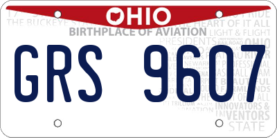 OH license plate GRS9607