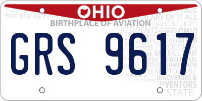 OH license plate GRS9617