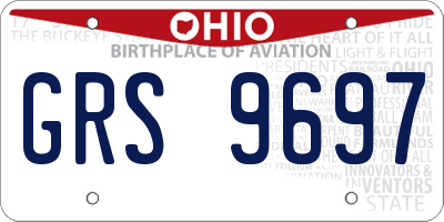 OH license plate GRS9697