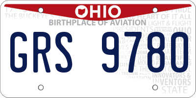 OH license plate GRS9780