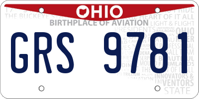 OH license plate GRS9781