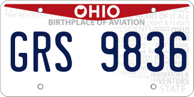 OH license plate GRS9836