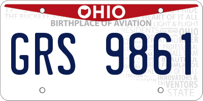 OH license plate GRS9861