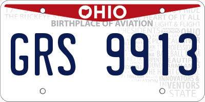 OH license plate GRS9913
