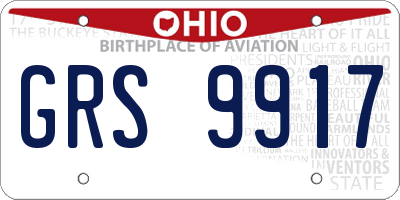 OH license plate GRS9917