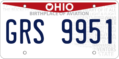 OH license plate GRS9951